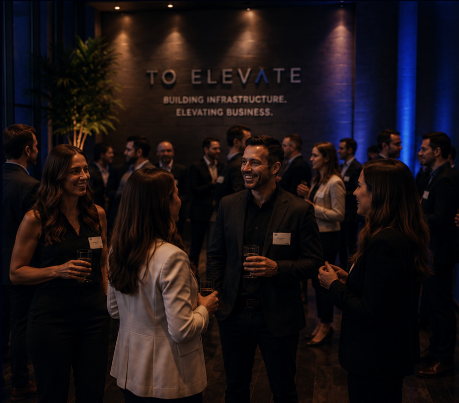 Business owners networking at a To Elevate event