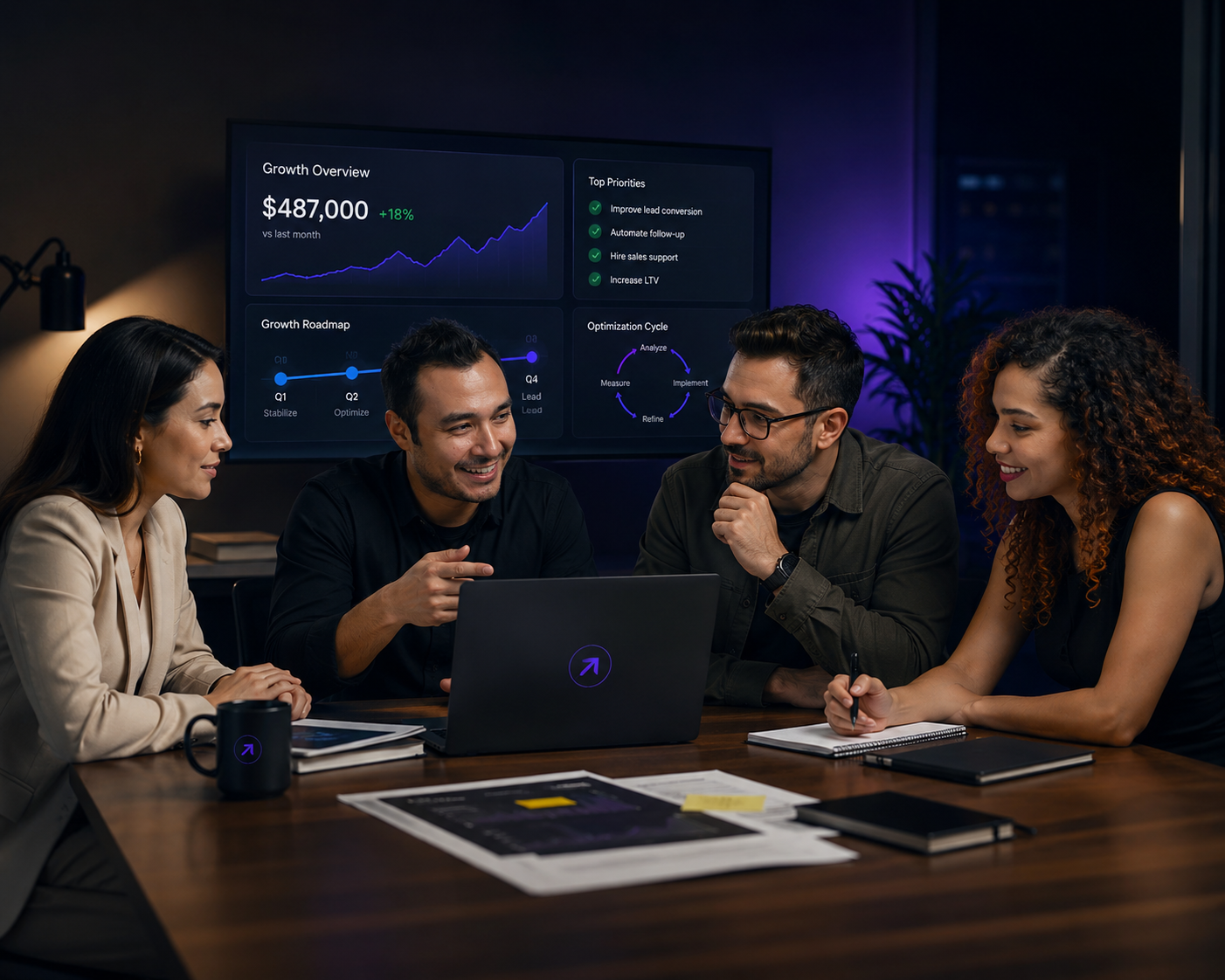Business owners planning their next stage of growth
